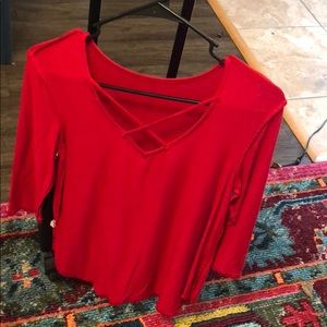 Red boutique shirt